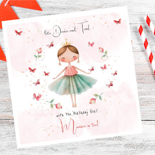Serviette En Papier Danse et tournoi mignon ballerine ballet enfant an