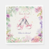 Serviette En Papier danse et twirl ballerina anniversaire (Devant)