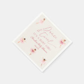 Serviette En Papier Danse et Twirl Ballerina Baby shower de ballet ros (Coin)