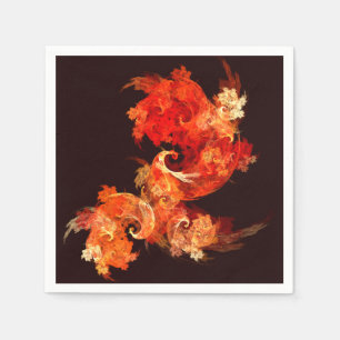 Serviette En Papier Danse Feux d'artifice Art Abstrait