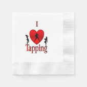 Serviette En Papier Danse I Heart Tap (Devant)