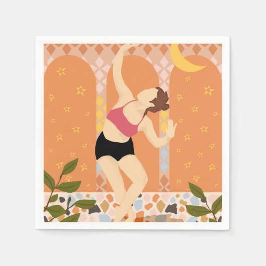 Serviette En Papier Danse Lune (Devant)