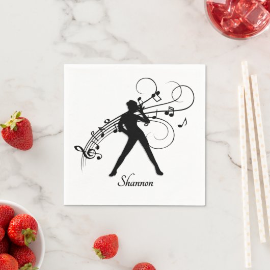 Serviette En Papier Danse moderne (En situation)