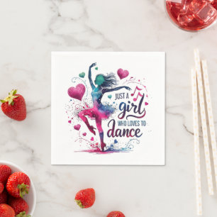 Serviette En Papier Danse Rétro Juste Une Fille Qui Aime Danser
