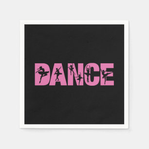 Serviette En Papier DANSE Rose avec coutures Ballerina