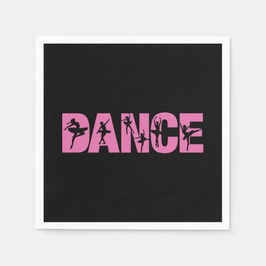 Serviette En Papier DANSE Rose avec coutures Ballerina (Devant)