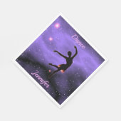 Serviette En Papier Danse rose et violet (Coin)