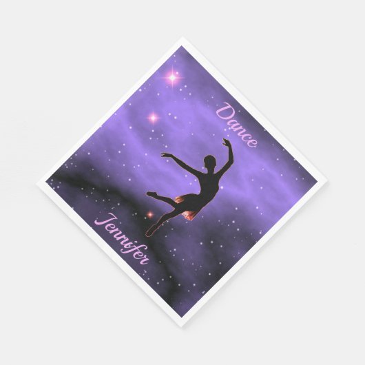 Serviette En Papier Danse rose et violet (Coin)