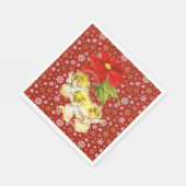 Serviette En Papier Danser des anges bébé avec des flocons de neige (Coin)