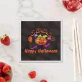 Serviette En Papier Danser Joyeux Citrouille Halloween Traitements (En situation)