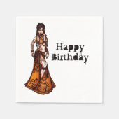 Serviette En Papier Danseur du ventre Anniversaire (Devant)