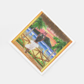 Serviette En Papier Danseur Hawaïen Sunset Hula (Coin)