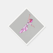 Serviette En Papier Danseur rose funky fille avec cheveux roses (Coin)