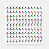 Serviette En Papier Danseurs de ballet Ballerina Neon Danse Anniversai (Devant)