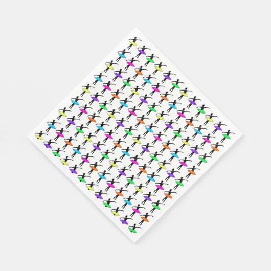 Serviette En Papier Danseurs de ballet Ballerina Neon Danse Anniversai (Coin)