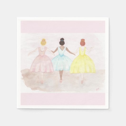 Serviette En Papier Danseurs de ballet de pointe (Devant)