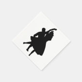 SERVIETTE EN PAPIER DANSEURS DE SILHOUETTE (Coin)