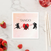 Serviette En Papier Danseurs de tango (En situation)