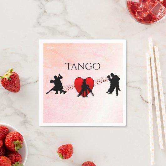Serviette En Papier Danseurs de tango (En situation)