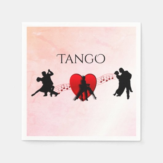Serviette En Papier Danseurs de tango (Devant)