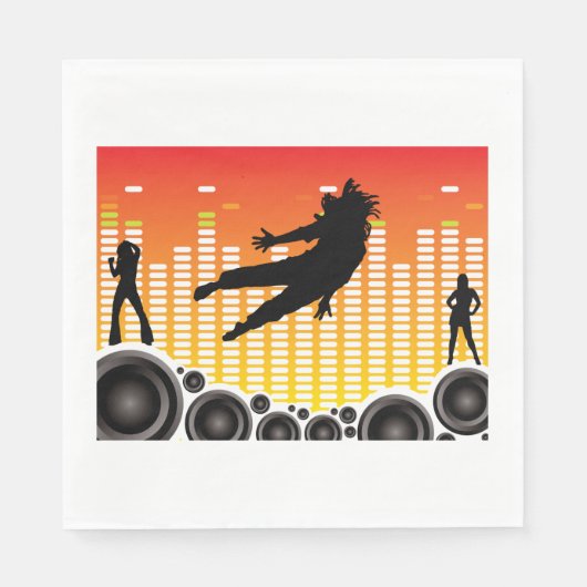 Serviette En Papier Danseurs Et Intervenants (Devant)