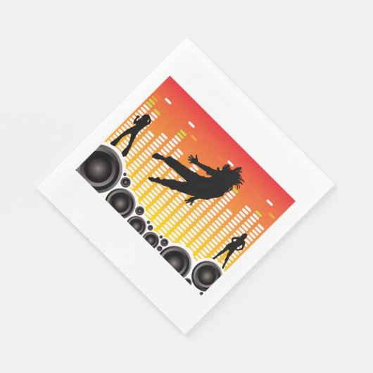 Serviette En Papier Danseurs Et Intervenants (Coin)