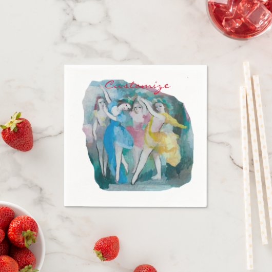 Serviette En Papier Danseurs Girl Ballerina Thunder_Cove (En situation)