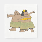 Serviette En Papier Danseurs Hula (Devant)
