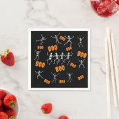 Serviette En Papier Danseuse Danseuse Skeletons Halloween (En situation)