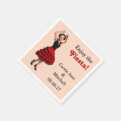 Serviette En Papier Danseuse de flamenco mignonne (personnalisée) (Coin)
