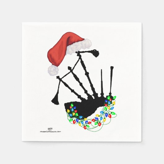 Serviette En Papier Danseuse écossaise des Highlands à Noël (Devant)