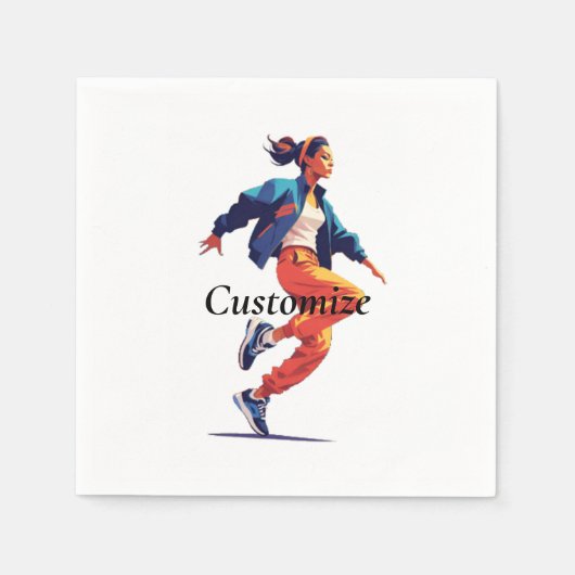 Serviette En Papier Danseuse Hip hop Thunder_Cove (Devant)