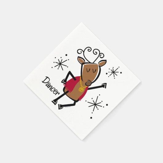 Serviette En Papier Danseuse Reindeer (Coin)