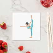 Serviette En Papier Danseuse Stretching Dance Exercice Papier serviett (En situation)