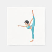 Serviette En Papier Danseuse Stretching Dance Exercice Papier serviett (Devant)