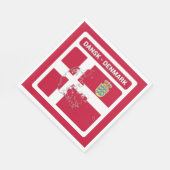 Serviette En Papier Dansk Denmark Flag (Coin)