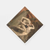 Serviette En Papier Dante et Virgile en enfer (par Bouguereau) (Coin)