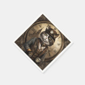 Serviette En Papier Dapper Steampunk Calico Cat (Coin)