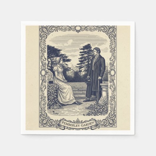 Serviette En Papier Darcy & Elizabeth scene (Devant)