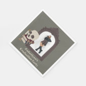 Serviette En Papier Dark Academia Photo Graduation Party (Coin)