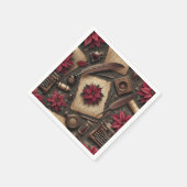 Serviette En Papier Dark Academia Poinsettia School Desk Decoupage (Coin)