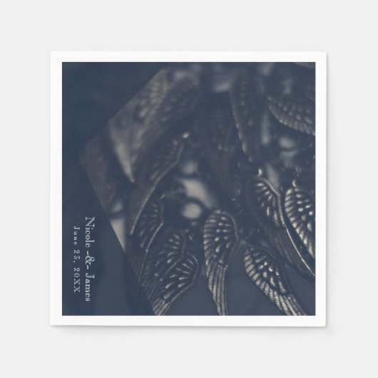 Serviette En Papier Dark Angel Wings Gothique Glam Chic Party (Devant)