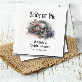 Serviette En Papier Dark Moody Gothic Bride ou Die Fête des mariées