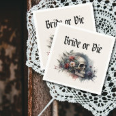 Serviette En Papier Dark Moody Gothic Bride ou Die Fête des mariées