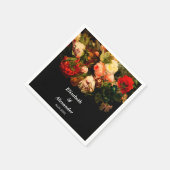 Serviette En Papier Dark romantic moody elegant floral wedding (Coin)