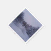 Serviette En Papier Dark Snowy Christmas Napkins (Coin)