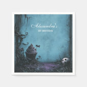 Serviette En Papier Darkly Elegant Éffrayant UN Anniversaire (Devant)