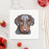 Serviette En Papier Darling Dachshund (En situation)