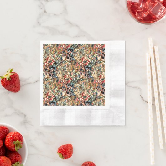 Serviette en papier d'art abstrait (En situation)