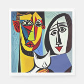 Serviette en papier d'art abstrait (Devant)